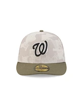 New Era Men's Light Beige/Olive Washington Nationals 2025 Armed Forces Day 59FIFTY Fitted Hat