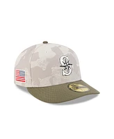 New Era Men's Light Beige/Olive Seattle Mariners 2025 Armed Forces Day 59FIFTY Fitted Hat