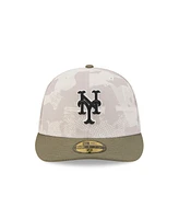 New Era Men's Light Beige/Olive York Mets 2025 Armed Forces Day 59FIFTY Fitted Hat