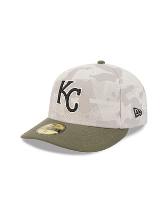 New Era Men's Light Beige/Olive Kansas City Royals 2025 Armed Forces Day 59FIFTY Fitted Hat