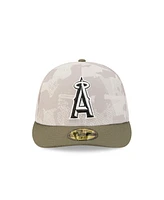 New Era Men's Light Beige/Olive Los Angeles Angels 2025 Armed Forces Day 59FIFTY Fitted Hat