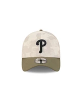 New Era Men's Light Beige/Olive Philadelphia Phillies 2025 Armed Forces Day 39THIRTY Flex Hat