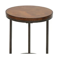 Round End Table in Manufactured Wood – Stylish and Durable Side Table for Home Decor