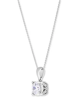 TruMiracle Diamond Solitaire 18" Pendant Necklace (3/4 ct. t.w.) in 14k White Gold