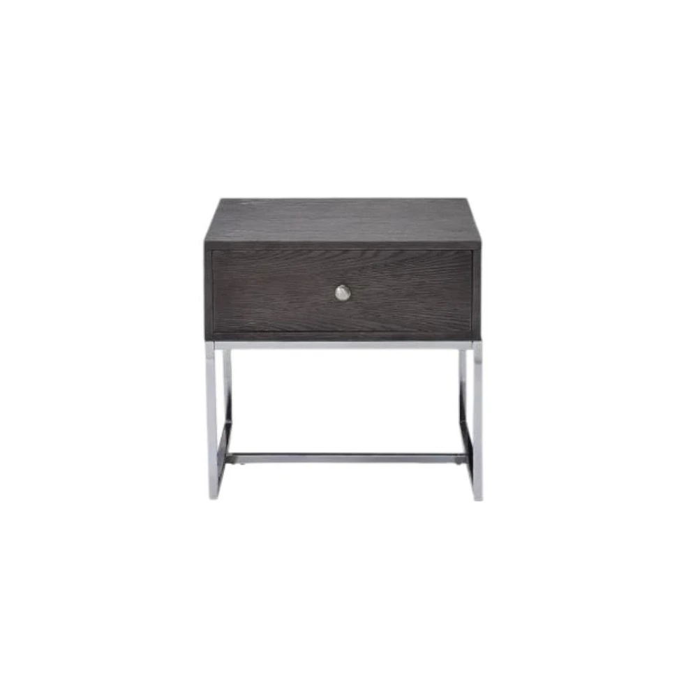 Contemporary End Table with Storage Drawer – Engineered Wood Build