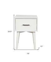 Wood End Table with Drawer – Space-Saving Side Table for Home Decor