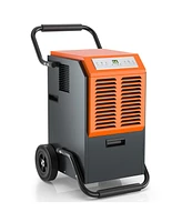 Portable Commercial Dehumidifier with Water Tank and Drainage Pipe
