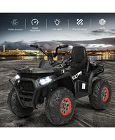 12V Kids Electric 4-Wheeler Atv with 2 Speeds and Led Lights