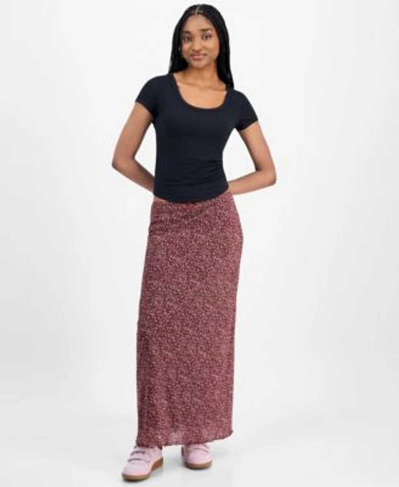 Hippie Rose Cap Sleeve T Shirt Floral Print Maxi Skirt