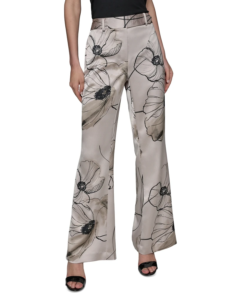 Karl Lagerfeld Paris Women's Printed Satin Pants