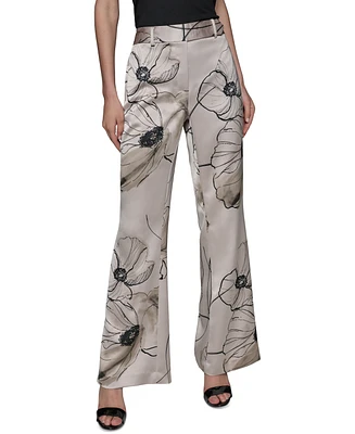 Karl Lagerfeld Paris Women's Printed Satin Pants