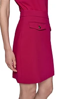 Karl Lagerfeld Paris Women's Flap-Pocket Skirt