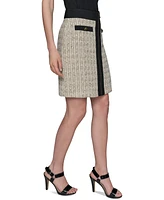 Karl Lagerfeld Paris Women's Zip-Front Tweed Skirt