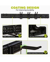 Hausource 48in Garden Tool Organizer Garage Storage Rack