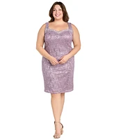 R & M Richards Plus 2-Pc. Lace Jacket Dress Set