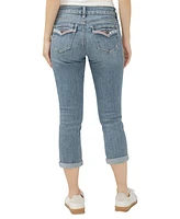 Silver Jeans Co. Women's Elyse Mid Rise Comfort Fit Capri