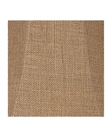 Natural Burlap Medium Bell Lamp Shade 7" Top x 14" Bottom x 10.5" High (Spider) Replacement with Harp and Finial - Springcrest