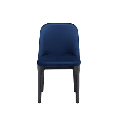 Upholstered Velvet Side Chair – Contemporary Metal Frame Design