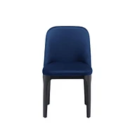 Upholstered Velvet Side Chair – Contemporary Metal Frame Design