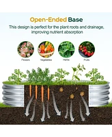 Aoodor Galvanized Raised Garden Bed Kit, 59''(L) x 23.62''(W) x11.81''(H) Outdoor Garden Planter Oval Large Boxes for Vegetables, Flowers, Herbs