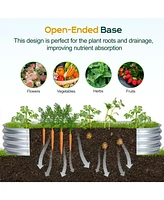 Aoodor Galvanized Raised Garden Bed Kit, 70.87''(L) x 23.62''(W) x11.81''(H) Outdoor Garden Planter Oval Large Boxes for Vegetables, Flowers, Herbs