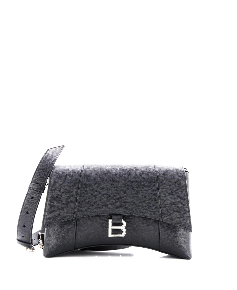 Pre-Owned Balenciaga Small Downtown Soft Hourglass Shoulder Bag Leather