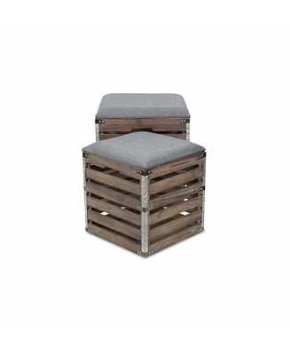 Set Of 2 Square Stor
