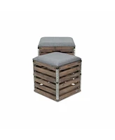 Set Of 2 Square Stor