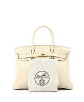 Pre-Owned Hermes Birkin 30 Handbag Light Togo with Rose Gold Hardware