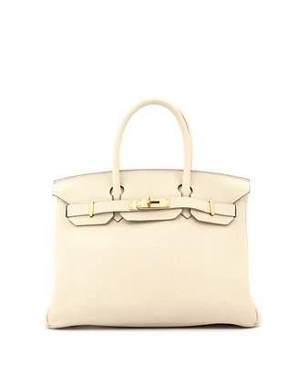 Pre-Owned Hermes Birkin 30 Handbag Light Togo with Rose Gold Hardware