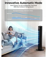 Cowsar Tower Fan for Bedroom, 90° Oscillating with 12H Timer, 37”Standing Fans Remote, Bladeless 4 Modes & 3 Speeds