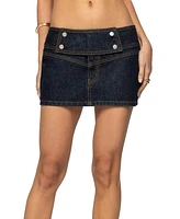 Edikted Women's Mayanne Denim Mini Skirt