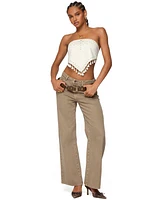 Edikted Women's Stud & Tassel Handkerchief Top