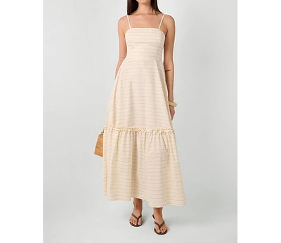 WeWoreWhat Women's Ruffle Flare Midi Dress