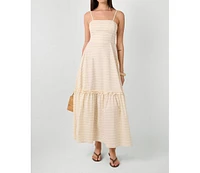 WeWoreWhat Women's Ruffle Flare Midi Dress
