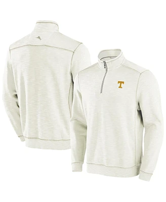 Tommy Bahama Men's Cream Tennessee Volunteers Tobago Bay Half-Zip Tri-Blend Top