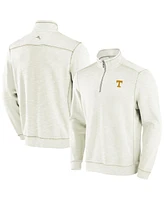 Tommy Bahama Men's Cream Tennessee Volunteers Tobago Bay Half-Zip Tri-Blend Top