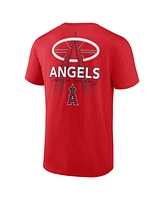 Men's Fanatics Red Los Angeles Angels Iconic Bring It T-shirt