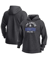 Fanatics Men's Heather Charcoal Los Angeles Dodgers Fleece Pullover Hoodie