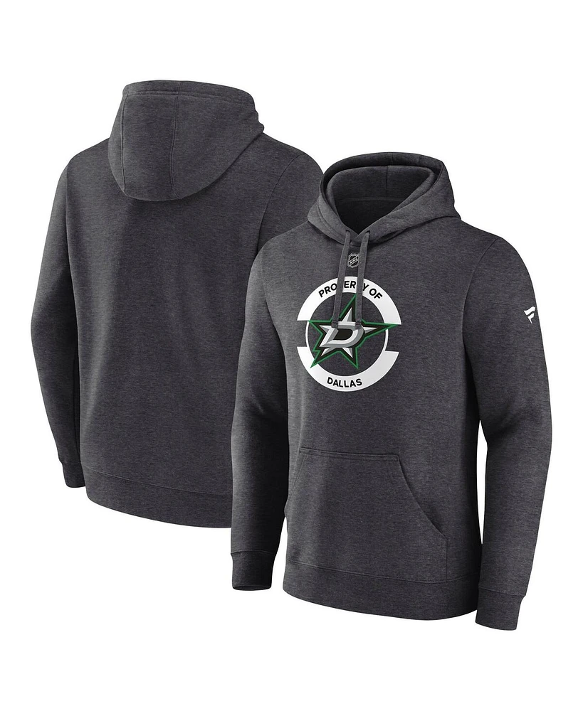 Fanatics Men's Heather Charcoal Dallas Stars Secondary Logo Pullover Hoodie