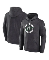 Fanatics Men's Heather Charcoal Dallas Stars Secondary Logo Pullover Hoodie