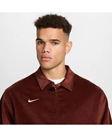 Nike Men's Brown Club America Ca x Harrington Fleece Full-Zip Corduroy Jacket