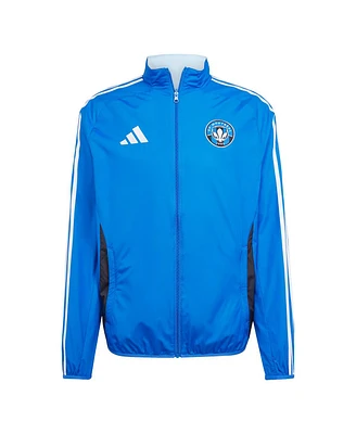 Adidas Men's Blue/Light Blue Cf Montreal 2025 Anthem Reversible Full-Zip Jacket