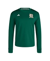 Adidas Men's Green Miami Hurricanes Dugout Pullover Sweatshirt