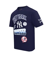 Pro Standard Men's Navy New York Yankees Turn It Up Dropped Shoulder T-Shirt