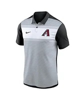 Nike Men's White/Black Arizona Diamondbacks Vapor Striped Performance Polo Shirt