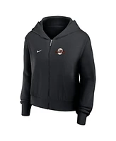 Nike Women's Black San Francisco Giants Cropped Chill Full-Zip Hoodie Jacket