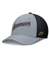 Nike Men's Gray/Black Arizona Diamondbacks Rise Swoosh Performance Flex Hat