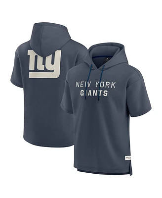 Fanatics Men's Navy New York Giants Elements Future Ground Lettering Short Sleeve Pullover Hoodie