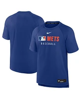 Nike Men's Royal New York Mets Authentic Collection Pregame Raglan Performance T-Shirt